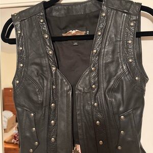 Harley-Davidson Black Studded Leather Vest